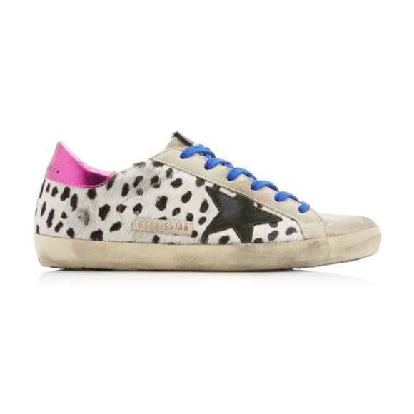 Golden Goose Shoes - Golden Goose Super-Star Low Top Calf Hair Sneakers 10/40